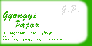 gyongyi pajor business card