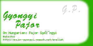 gyongyi pajor business card